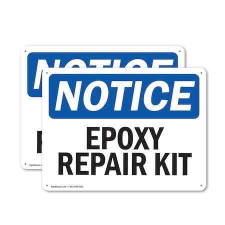 Signmission Epoxy Repair Kit, 24 in W x Rectangle, Aluminum OS-2PACK-NS-A-1824-L-12116